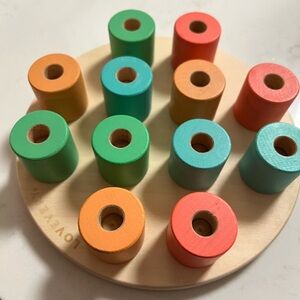 Wooden Stacking Pegboard